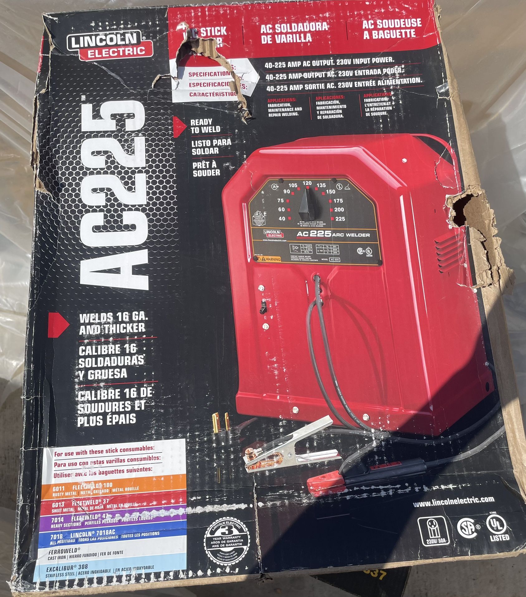 Lincoln Electric 225 Amp Arc/Stick Welder AC225S, 230V