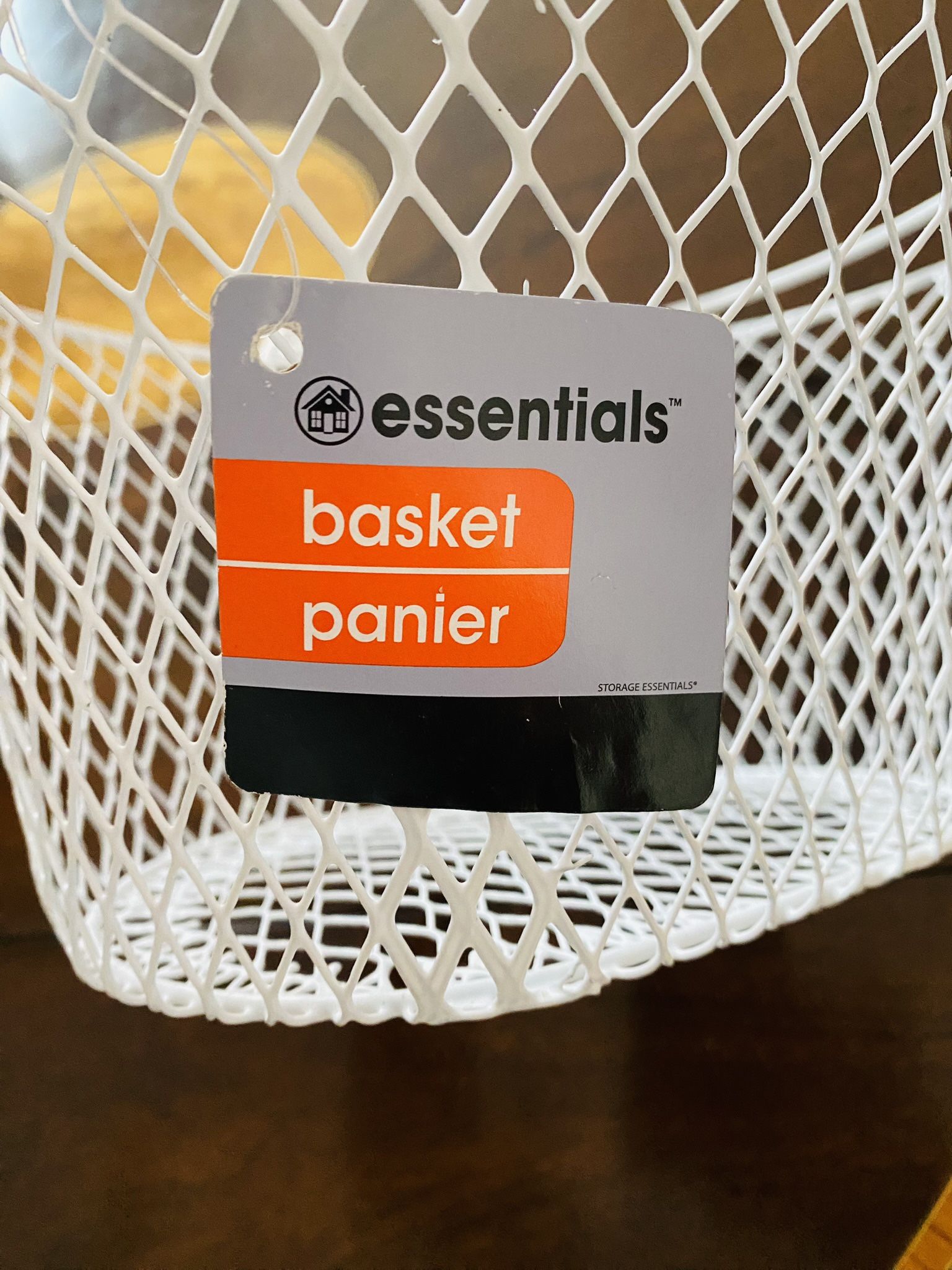 Elegant Oval Basket with Handle by Essentials. High quality metal. 9 x 8 x 5 in. New. Never used. Take 4 for $60. Great bargain.