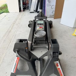 Hydraulic Service Cart/Floor Grab Combination with 2 Stands