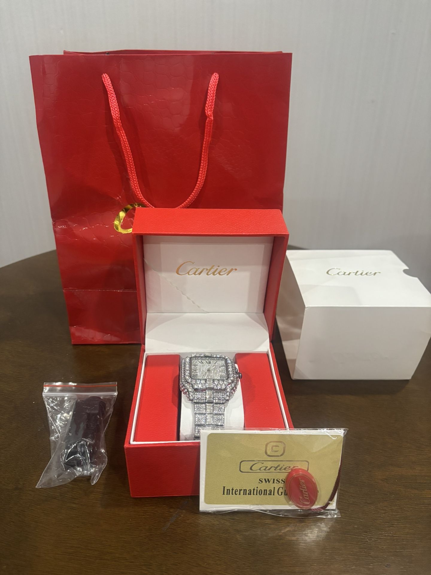 Iced Out Cartier Watch