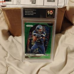 RICHARD SHERMAN NEON GREEN PULSAR GEM MINT GRADED 10 SLAB