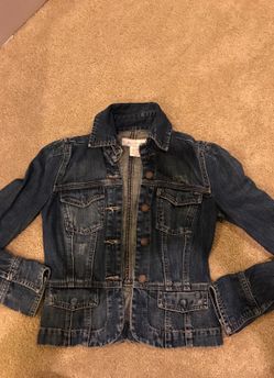 Calvin Klein tailored distressed jean jacket XS