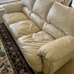 Leather Sofa and Loveseat