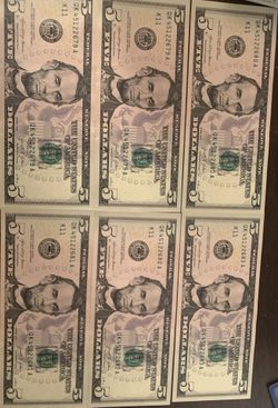$5 Bills Uncirculated