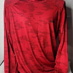 Reebok Sport Red Camo long-sleeve Shirt  Polyester & spandex Size XL Men's