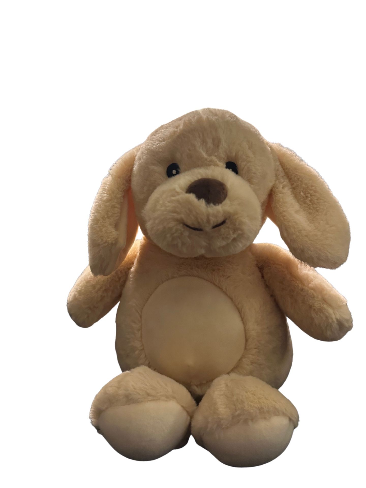 Rare YuMe Target Tan Dog Plush Stuffed Animal Chubby Tummy Maxx Marketing 14"EUC