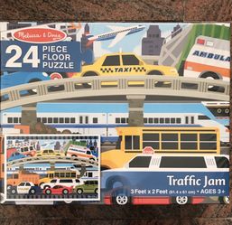 Melissa & Doug 24pc Traffic Jam Floor Puzzle