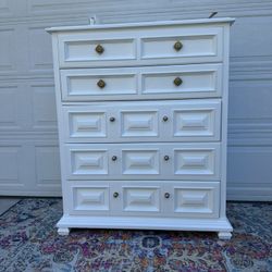 Refinished White Drexel Dresser