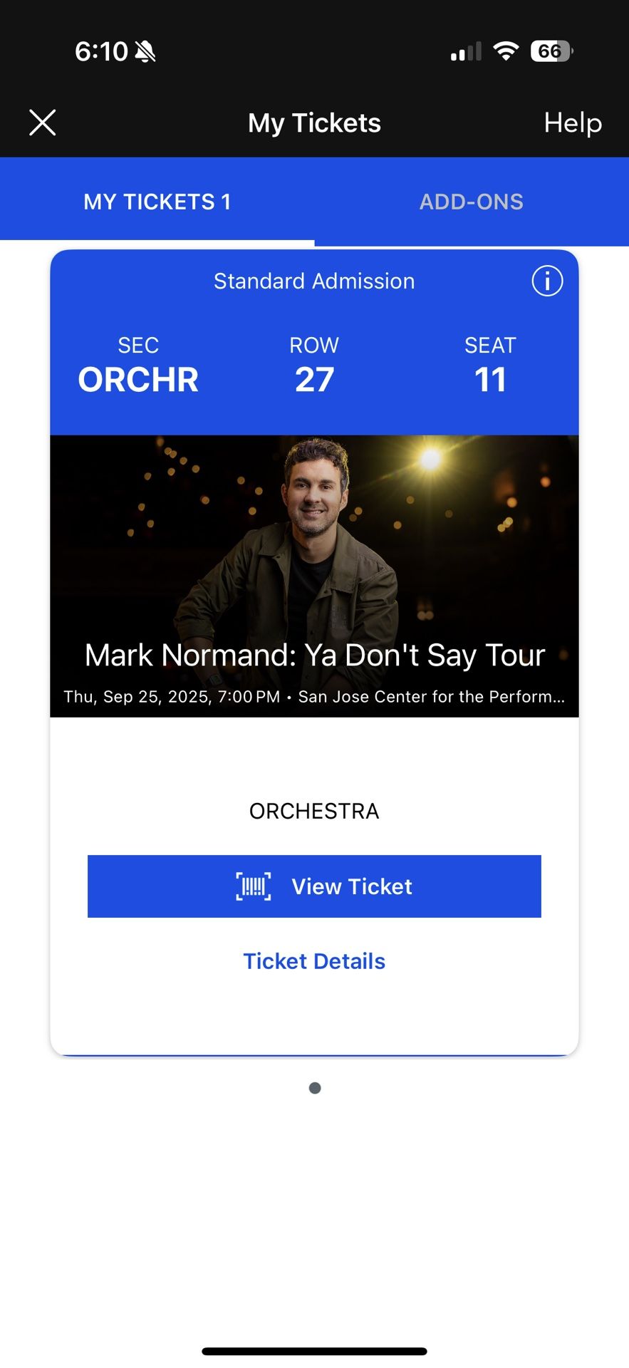 1 Mark Norman Tix In San Jose