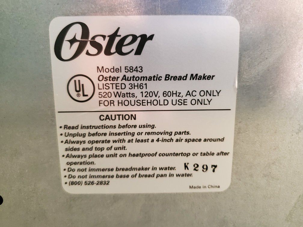 Oster Automatic Bread Maker