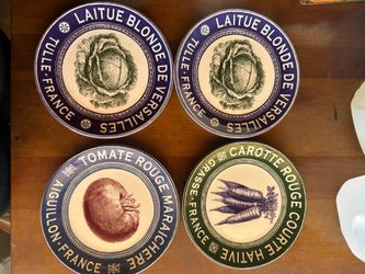 Vegetable plates vintage