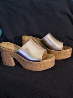 Gold Chunky Heels