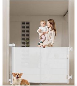 Retractable Baby Gates White Color
