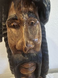 Rastafarian hand crafted carved art