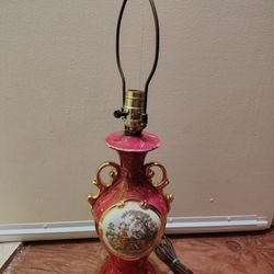 Victorian Style Lamp - Red