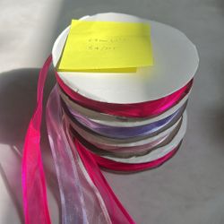 2.5cm Organza Ribbon with Wired Edge – 50 Yards | $4 Each | Multiple Colors