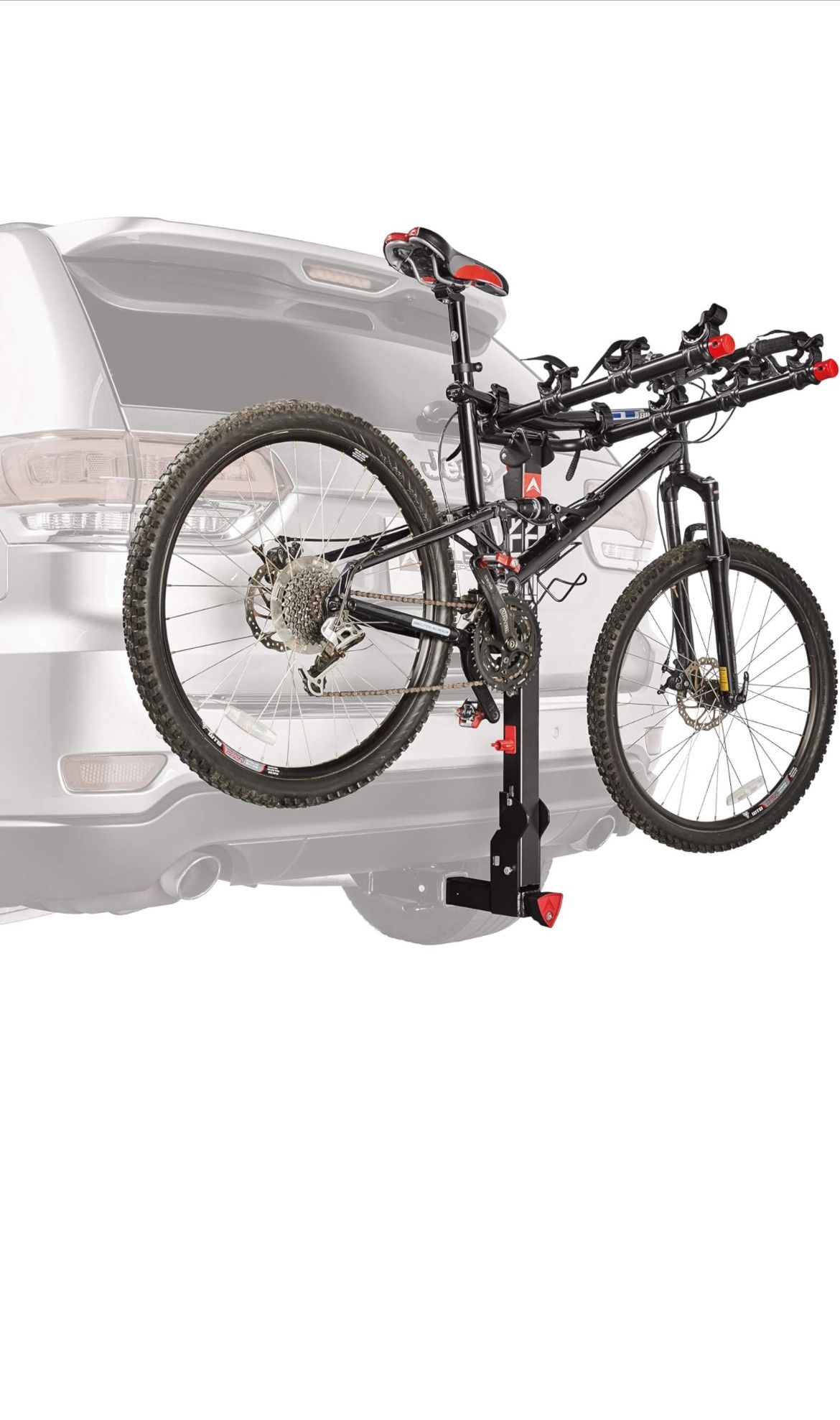 Allen Sports Deluxe+ Locking Quick Release 4-Bike Carrier for 2 in. Hitch, Model 840QR, Black