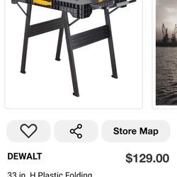 Plastic Folding Portable Sawhorse Work Bench