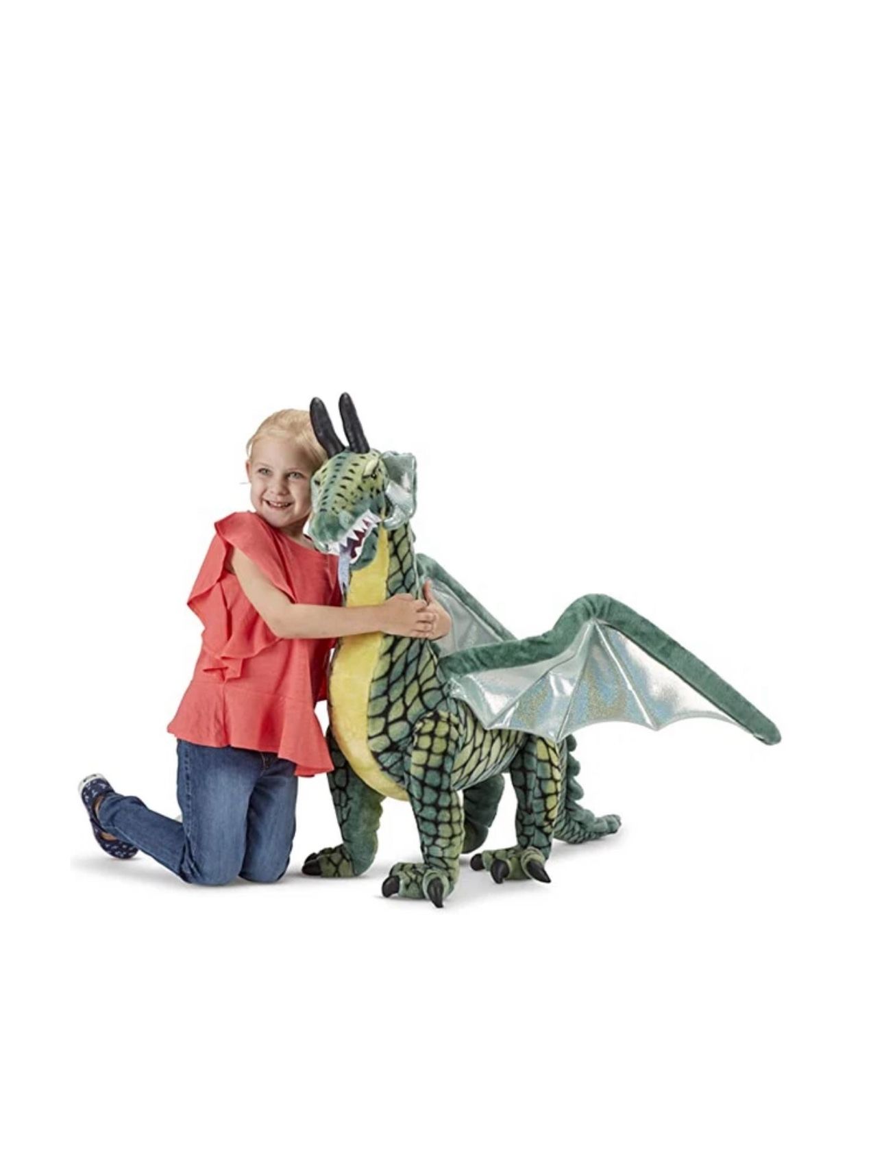 Melissa & Doug Lifelike Plush Giant Winged Dragon Stuffed Animal