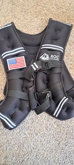 Roc Outdoors Weighted Vest W/ Rub-Free Technology for Woman and Men 30lb Weight Vest with Reflective Stripe for Workout, Strength