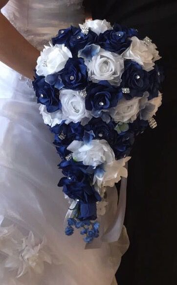 Wedding bouquet royal blue