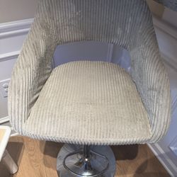 Swivel Adjustable Corduroy Bar Stools 