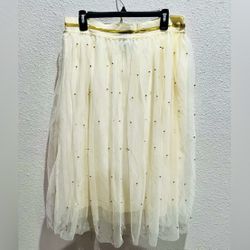 New! Ivory Tulle Skirt