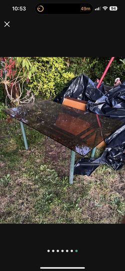 Free Glass Top Metal Table