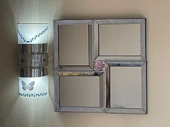 Decorative Wall Mirror and Sconce