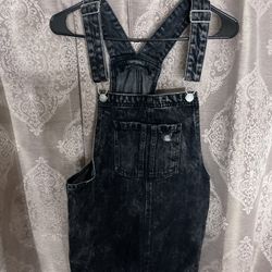 N WT Wild fable denim overall dress black 