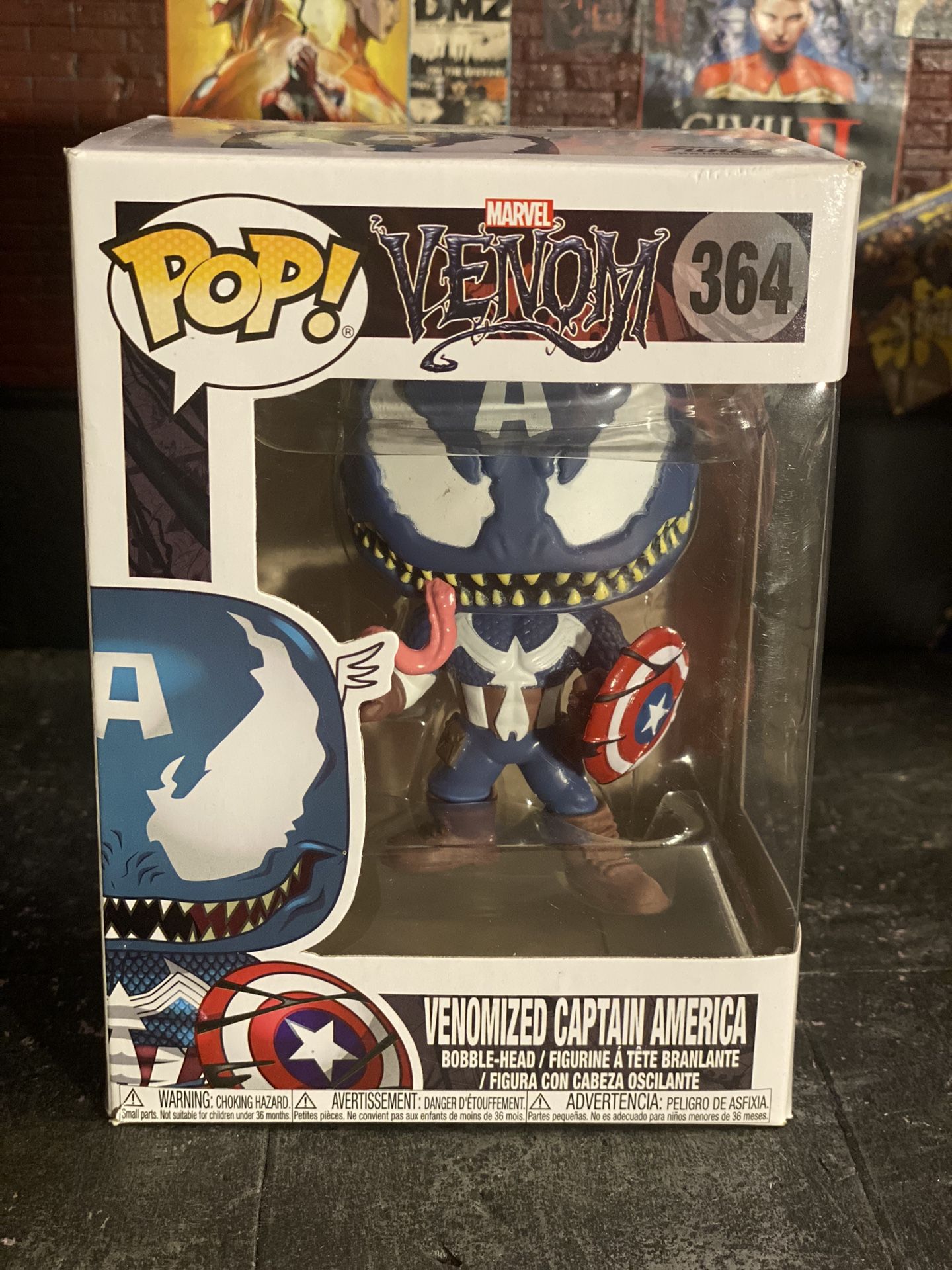 Funko Pop! Vinyl: Marvel Venom Venomized Captain America #364 Vaulted New in Box