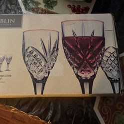 Dublin Gold Rim Wine Glasses 