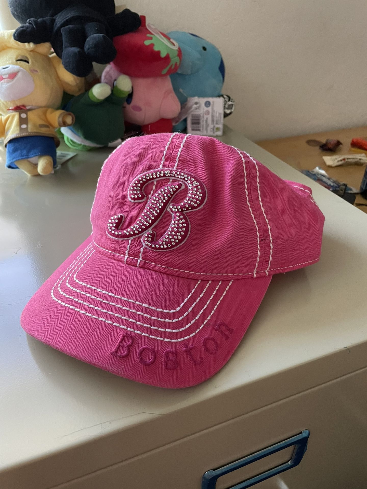 Pink B Boston Hat by Robin Ruth