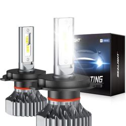 SEALIGHT Super Bright H4 9003 LED Headlight Kit Bulb High Low Beam White 18000LM