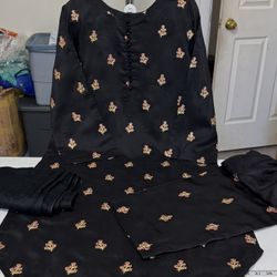 Viscous Embroidered Dress 