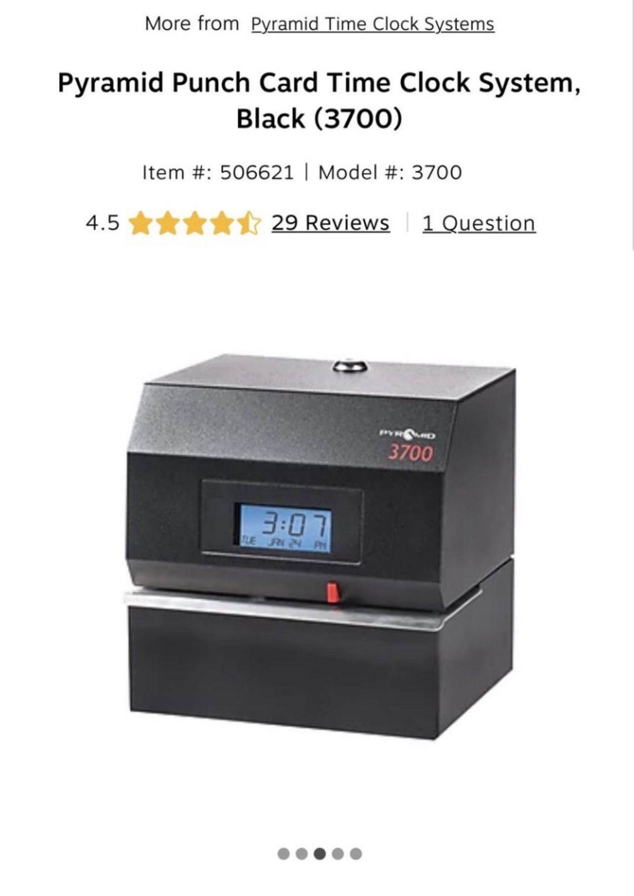 Punch Card Time Clock 