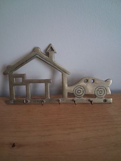 VINTAGE BRASS KEY RACK