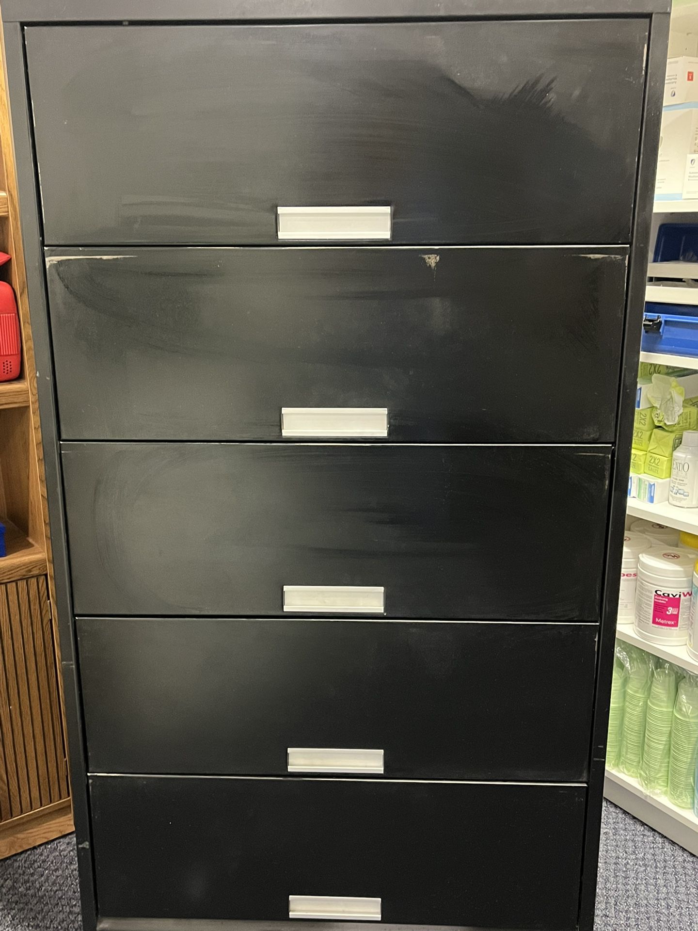 Black metal Large filing cabinet