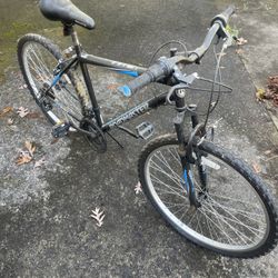 Bike, Roadmaster, Blue, 18-speed, Torque Drive System, Ground Assault, 26-in