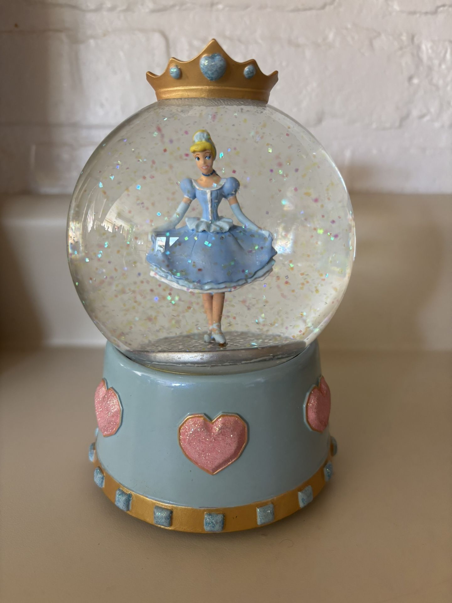 Vintage Enesco Disney Cinderella Musical Snow Globe "Swan Lake" Works