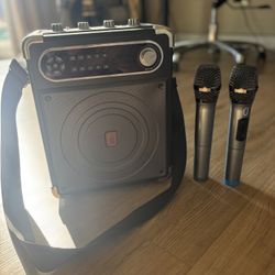 Karaoke Machine Speaker And Microphone 