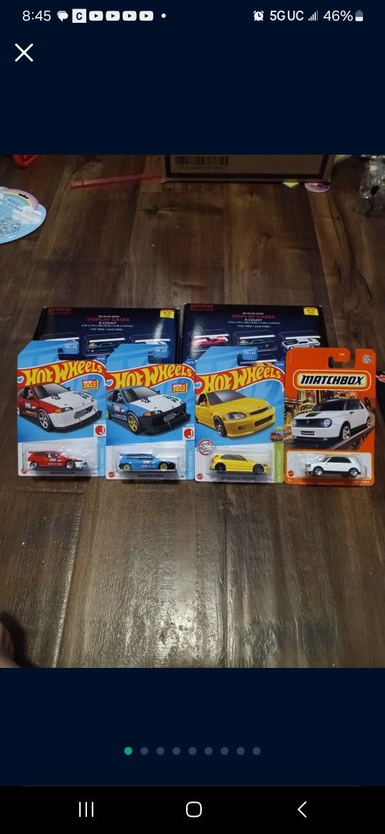 1992 To 2020 Honda Civic & Honda E (4) 1:64 Scale Hot Wheels/MATCHBOX🔥 New And Sold Together