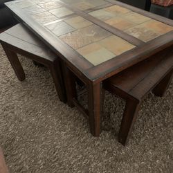 Coffee table and desk good condition