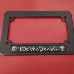 We The People Black Motorcycle License Plate Frame Harley Davidson 
