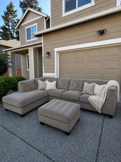 Costco Left Facing Sectional w/Ottoman