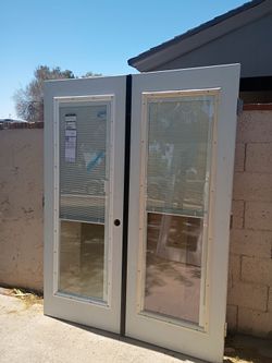 60x80  blinds internal double tempered glass