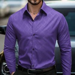 Men’s Purple Dress Shirt 