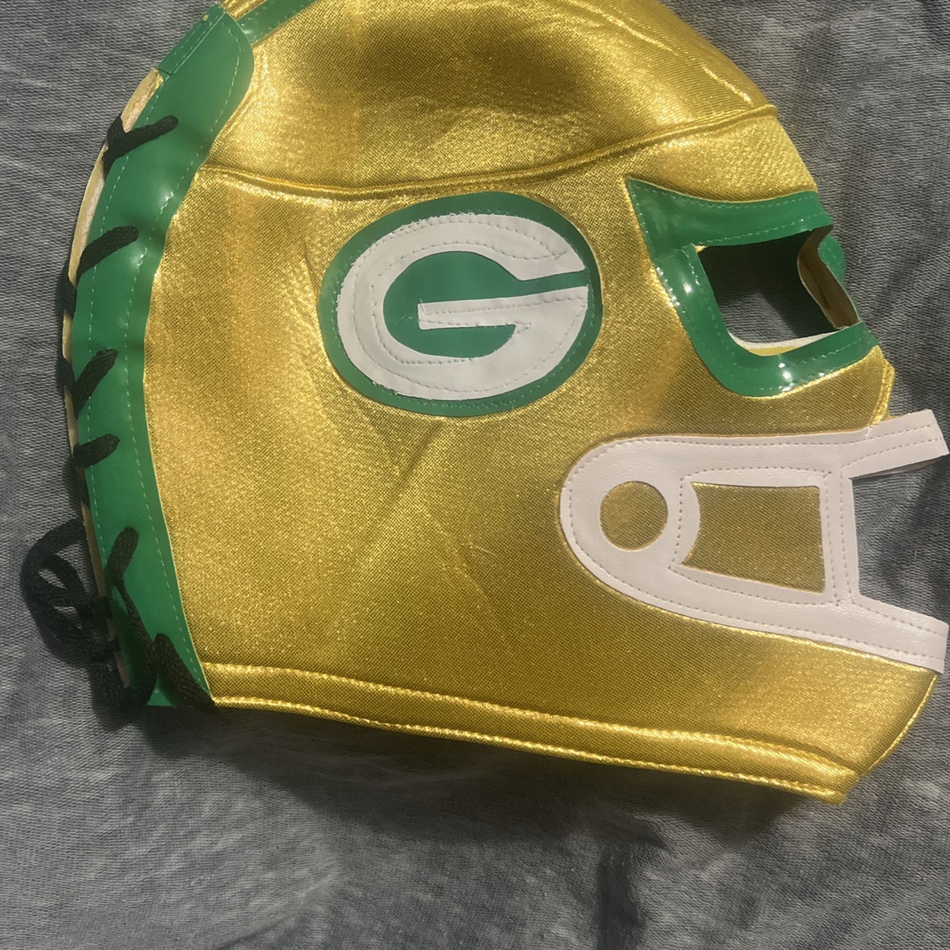 Green Bay Packers Lucha Libre Mexican Wrestling Mask Tie Back Helmet Mask
