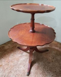 Imperial 2 tier pie crust dumbwaiter table