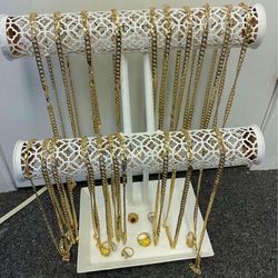 Lot Of Gold Plated Chain 